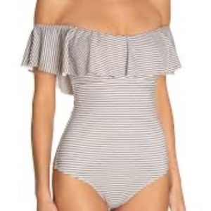 Nwt Eberjey Sea Stripe One Piece Swimsuit Sz L